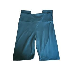 Lularoe Soft Butter Teal Leggings Yoga Band Waist One Size EUC #6972